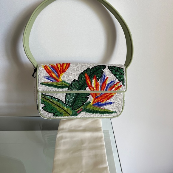 STAUD Tommy Beaded Bag Birds Of Paradise - Picture 13 of 15